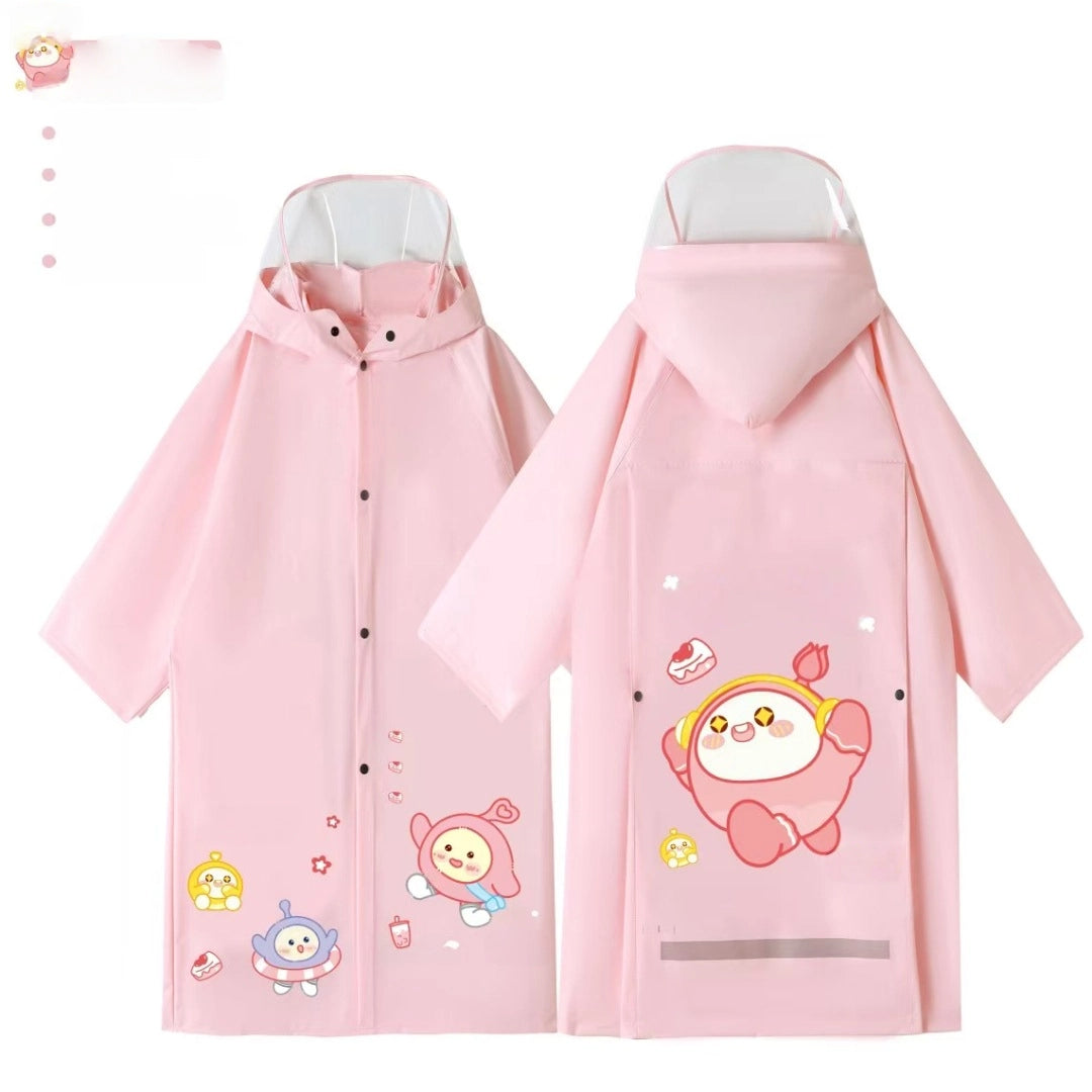 Children's Raincoat, Kindergarten, Primary And Secondary School Students, Boys And Girls, Large Brim