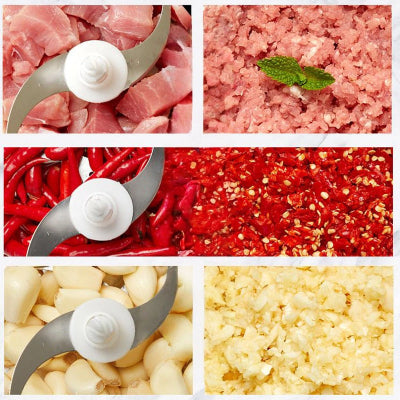 Manual Garlic Crusher And Meat Grinder, Multi-Function Baby Food Maker For Home Kitchen