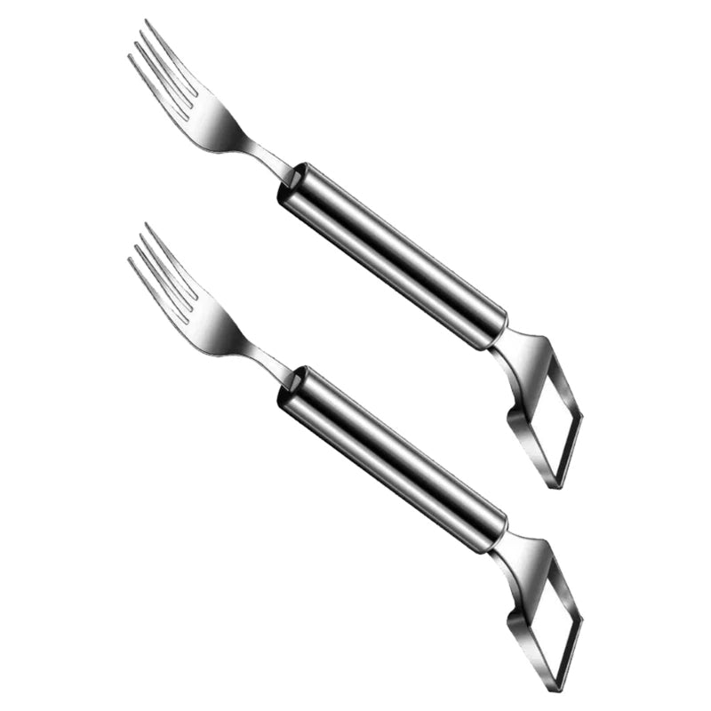 Multifunctional Stainless Steel Watermelon Cutter Tool – Double Head Cutting & Dicing Tool with Fruit Eating Fork