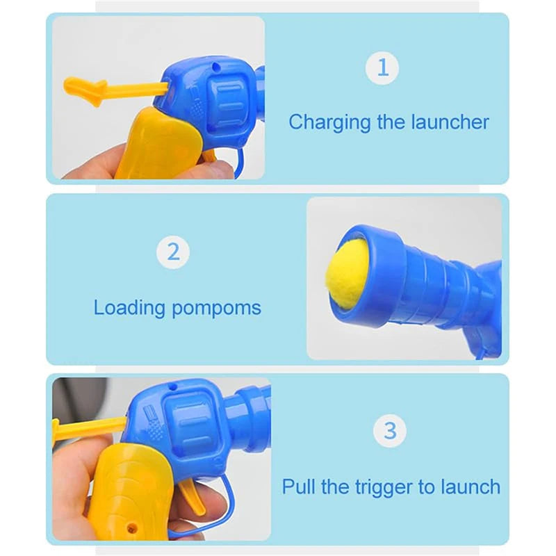 Cat Toy Plush Ball Launcher, Cat Cat Hair Ball, Catapult Toy Gun, Pet Self-Entertainment Toy, Ball Supplies
