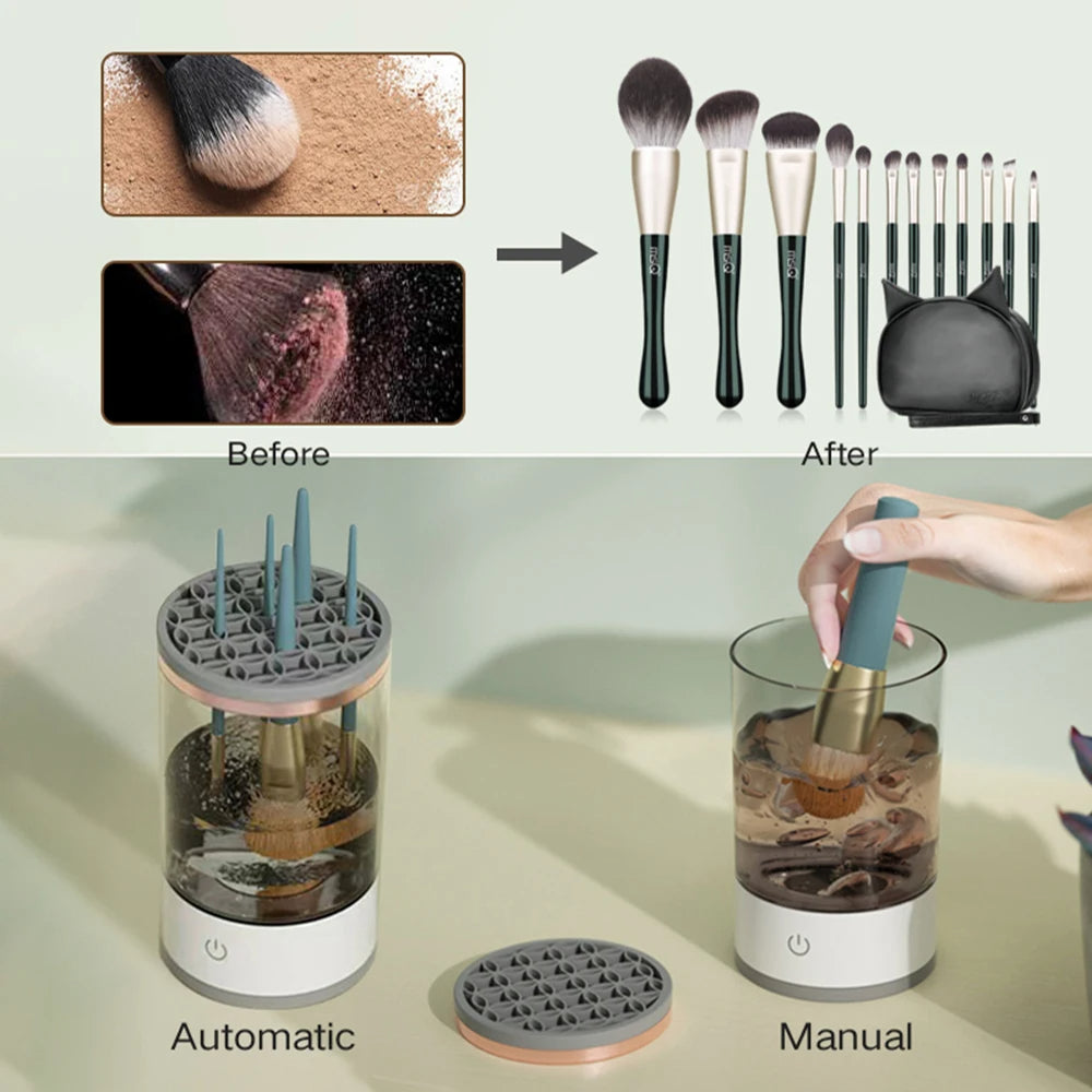 Automatic Makeup Brush Cleaner, Electric Beauty Brush Tool, Cleaning Machine