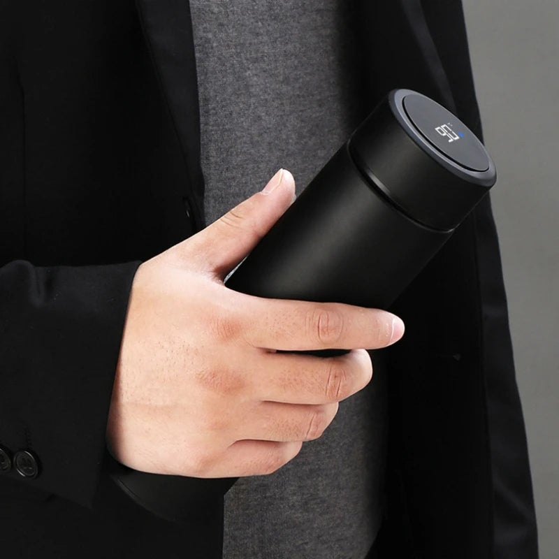 Smart digital display thermos cup, stainless steel, large capacity, tea cup, business thermos cup