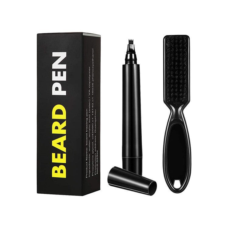 Beard Pen, Beard Styling Filler Pen, Waterproof Beard Pen, Beard Tracing Brush Set