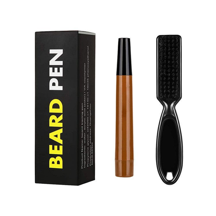 Beard Pen, Beard Styling Filler Pen, Waterproof Beard Pen, Beard Tracing Brush Set