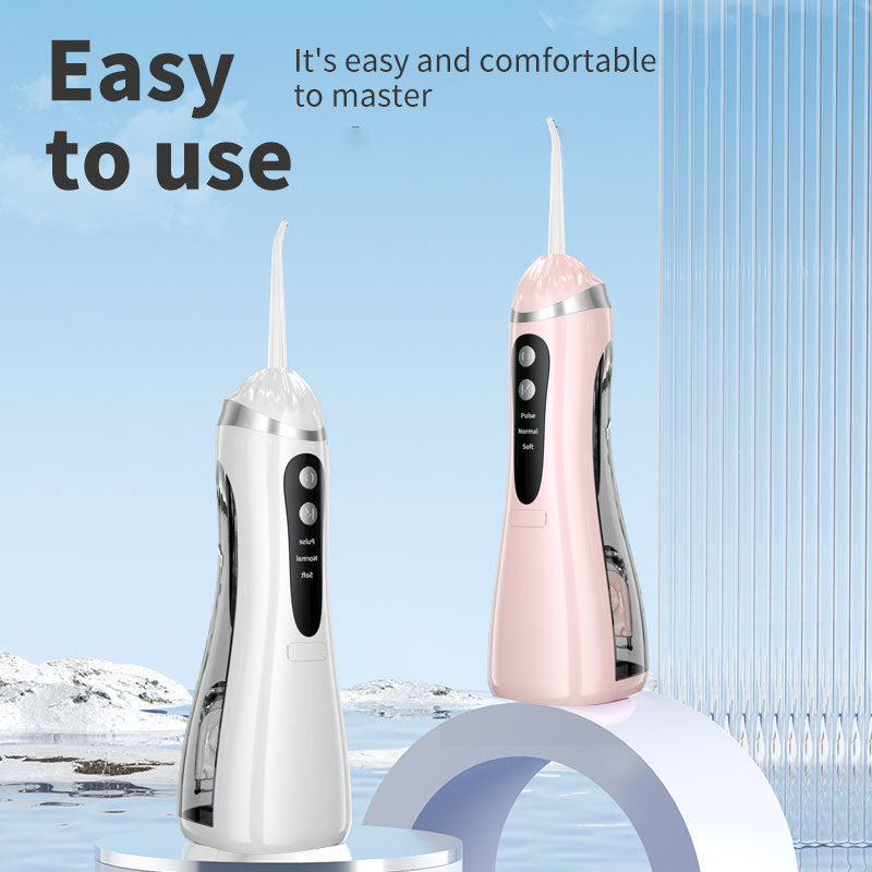 Portable Electric Water Flosser for Orthodontics with Four Nozzles, Suitable for Gum Protection and High Cleaning Power