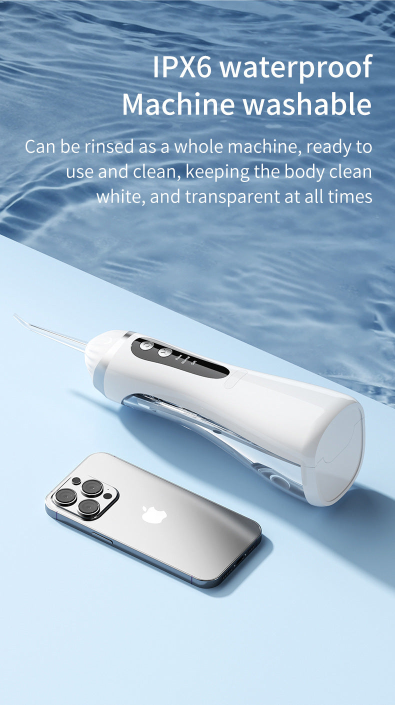 Portable Electric Water Flosser for Orthodontics with Four Nozzles, Suitable for Gum Protection and High Cleaning Power