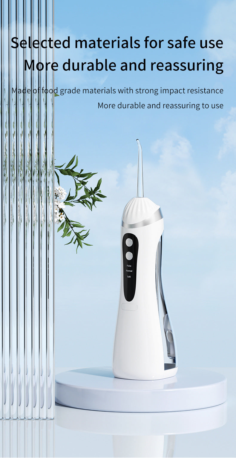 Portable Electric Water Flosser for Orthodontics with Four Nozzles, Suitable for Gum Protection and High Cleaning Power