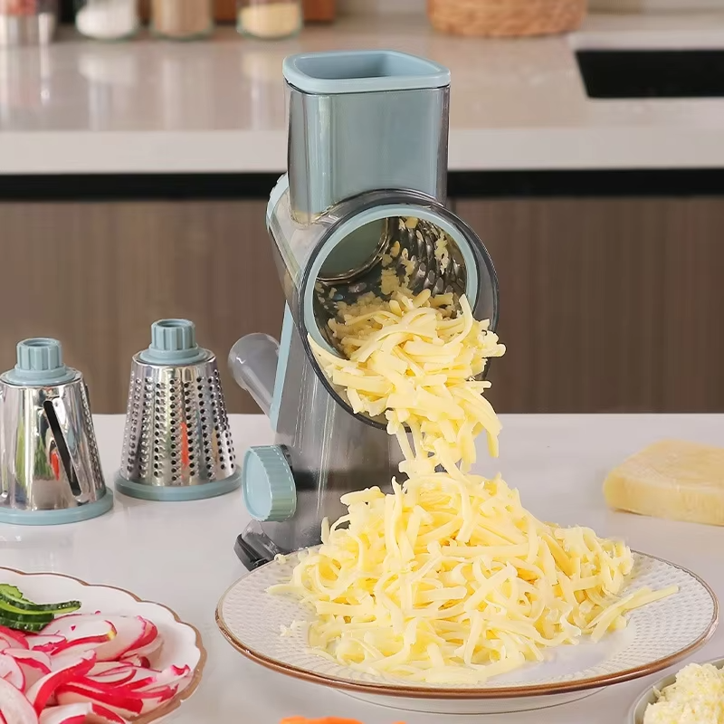 Multifunctional Hand Rock Cylinder Vegetable Cutter, Home Kitchen Vegetable Grater, Practical Kitchen Gadget, Slicer