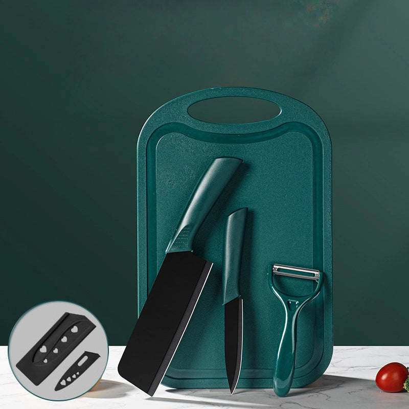 Stainless Steel Kitchen Knife Set, Fruit Knife, Food Supplement, Household Kitchen Knife, Cutting Board, Full Set