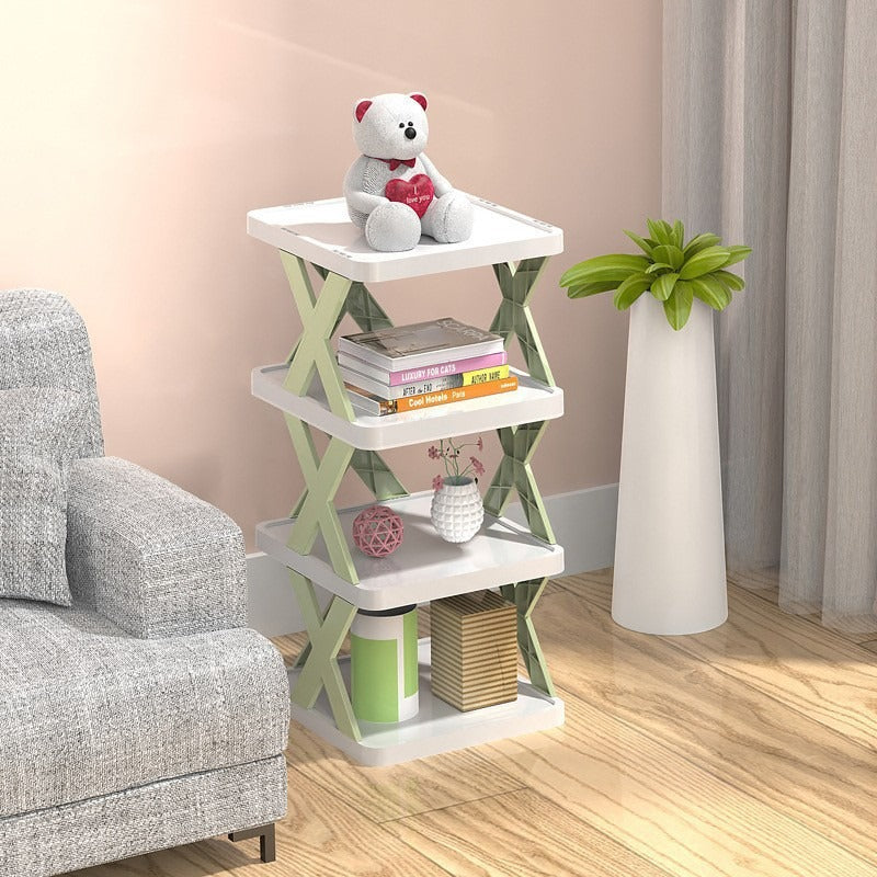 Dormitory Door Shoe Rack, No-Need-To-Install, Multi-Layer, Space-Saving, Home Corridor, Foldable Plastic Storage Shoe Cabinet