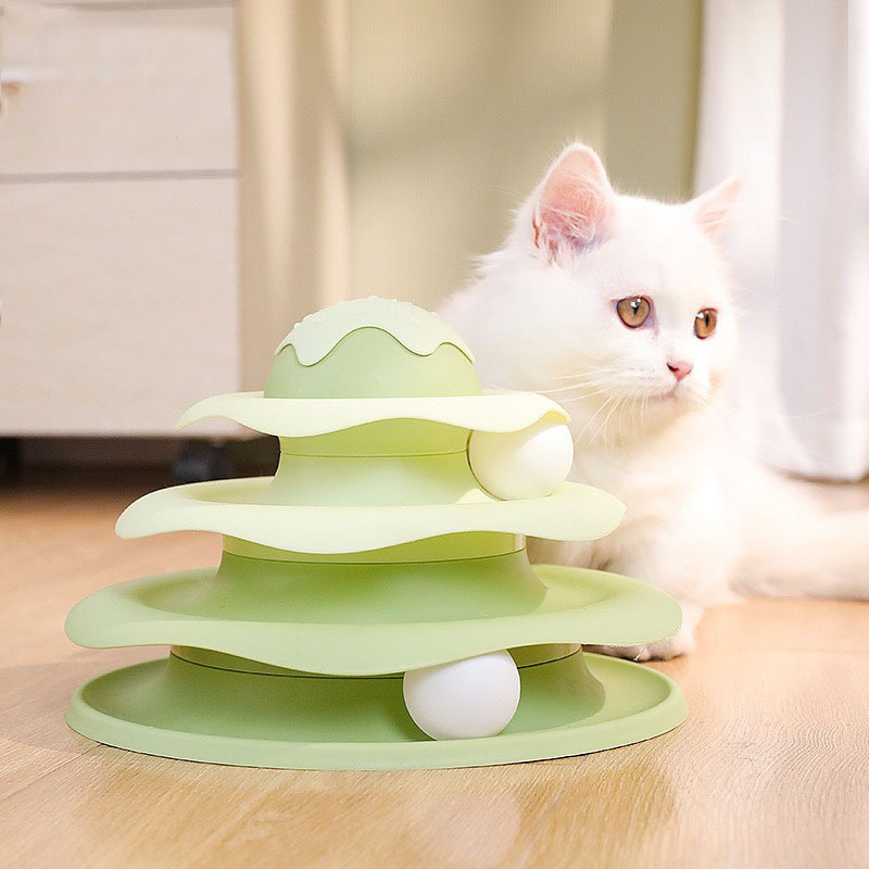 Cat Toy, Self-Entertainment Turntable Ball, Cat Boredom Amuse Cat Artifact, Kitten Ice Cream Play Plate Cat Toy