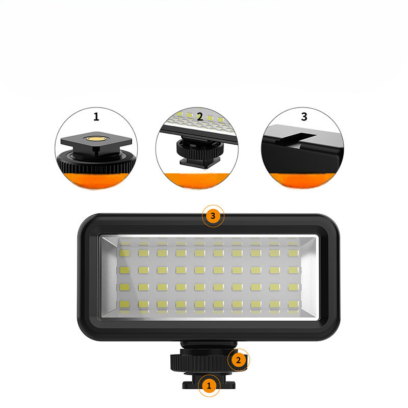 Waterproof fill light sports camera fill light bracket vlog camera fill light gopro diving light mini LED