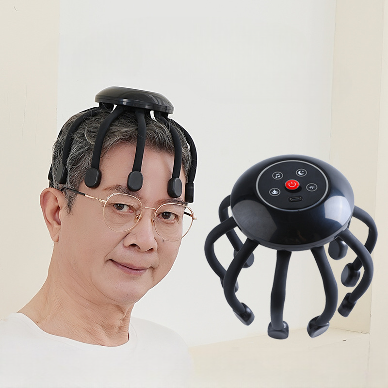 Bluetooth Music Head Massager, Octopus Massager, Multi-Dimensional Relaxation, Scalp Relaxation, Dredging Massage