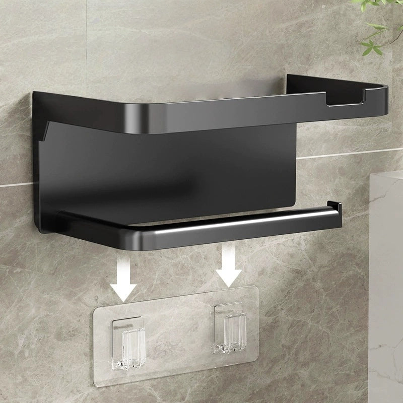 Toilet Tissue Box, Paper Box, Wall-Mounted, Toilet, Bathroom, Toilet Punched Face Wash Rack, Roll Paper Box