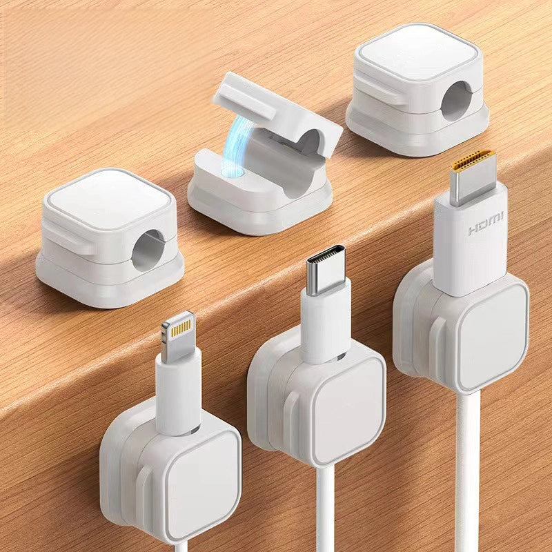 Magnetic Cable Organizer, Punch-Free Desktop Data Cable Storage And Organization, Mobile Phone Charging Cable Clip, Fixed Artifact Holder