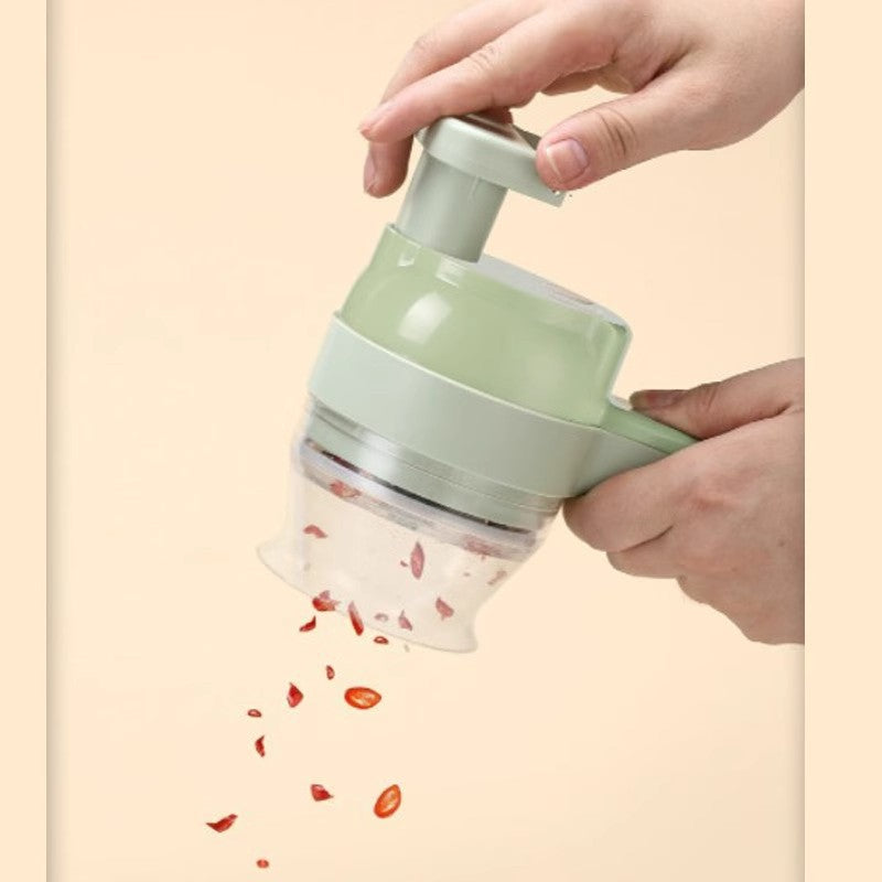 Electric Multifunctional Handheld Food Processor, Garlic Pounding, Minced Meat, Slicing, Cooking Food Supplement