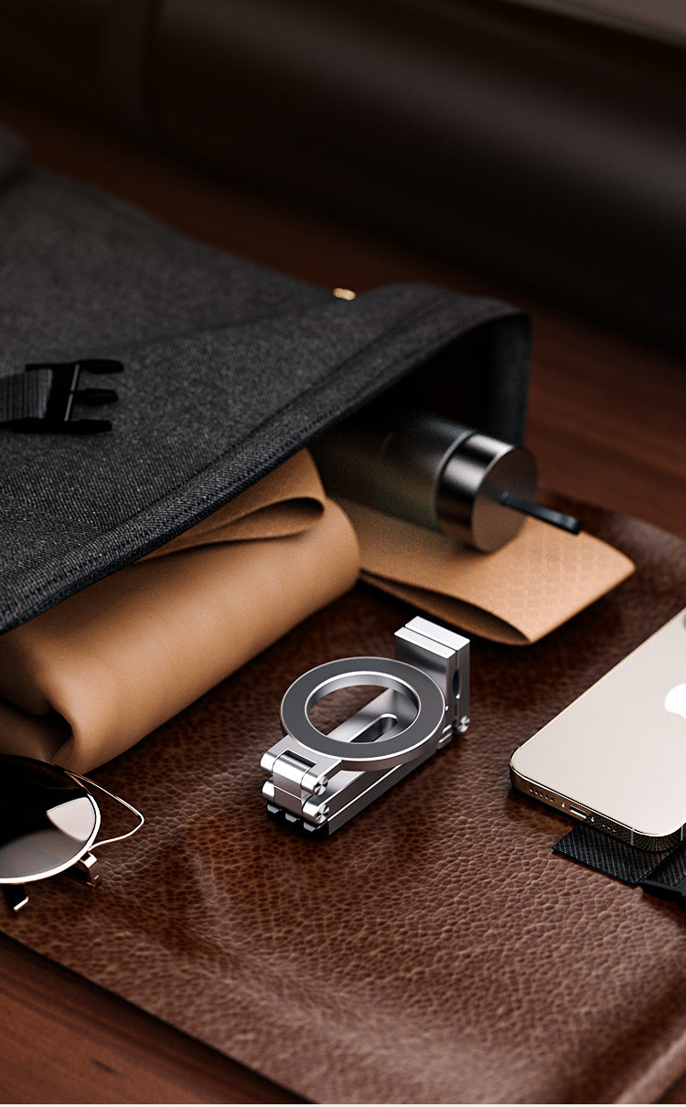 Alloy Magnetic Folding Stand Mobile Phone Travel Magsafe Stand Rotation Customizable