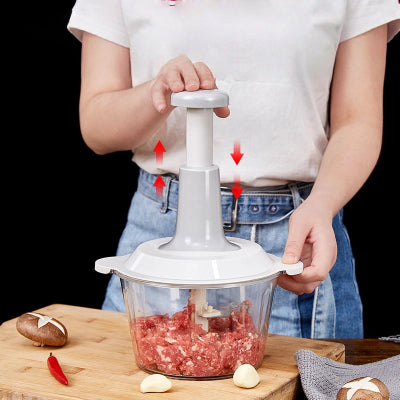 Manual Garlic Crusher And Meat Grinder, Multi-Function Baby Food Maker For Home Kitchen