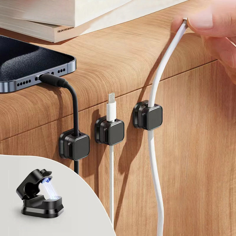 Magnetic Cable Organizer, Punch-Free Desktop Data Cable Storage And Organization, Mobile Phone Charging Cable Clip, Fixed Artifact Holder