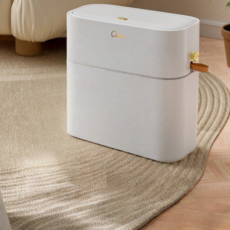 Push-Type Trash Can, Bathroom Toilet Dedicated, Living Room, Kitchen, With Lid, Automatic Packing Bucket