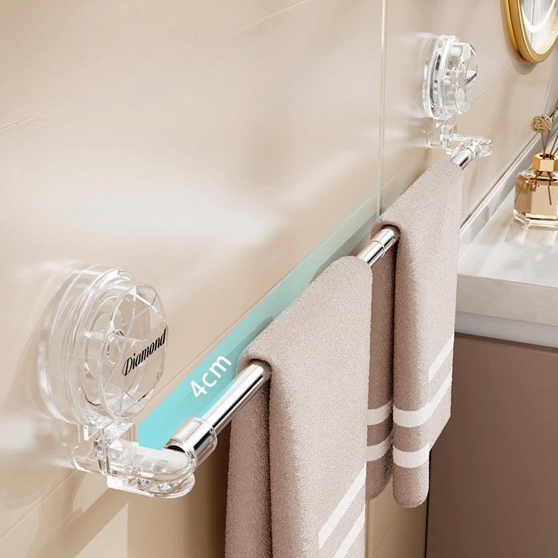 Suction Cup Towel Rack, Retractable Corner Bathroom Hook, Towel Rack, Bathroom Punch-Free Towel Hanging Rod