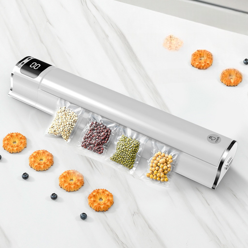 Household Vacuum Sealer, Does Not Pick Bags, Small Kitchen Food Packaging, Fully Automatic, Dry and Wet Dual-Use, Compression Sealer