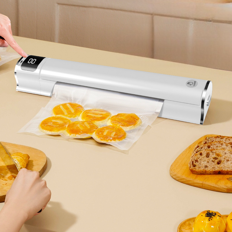 Household Vacuum Sealer, Does Not Pick Bags, Small Kitchen Food Packaging, Fully Automatic, Dry and Wet Dual-Use, Compression Sealer
