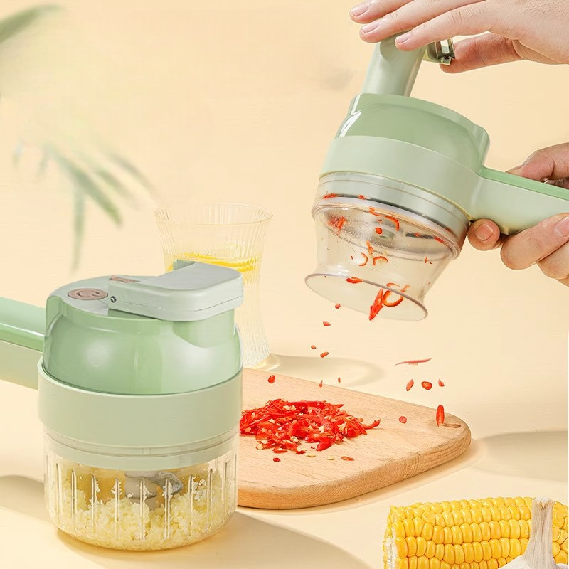 Electric Multifunctional Handheld Food Processor, Garlic Pounding, Minced Meat, Slicing, Cooking Food Supplement
