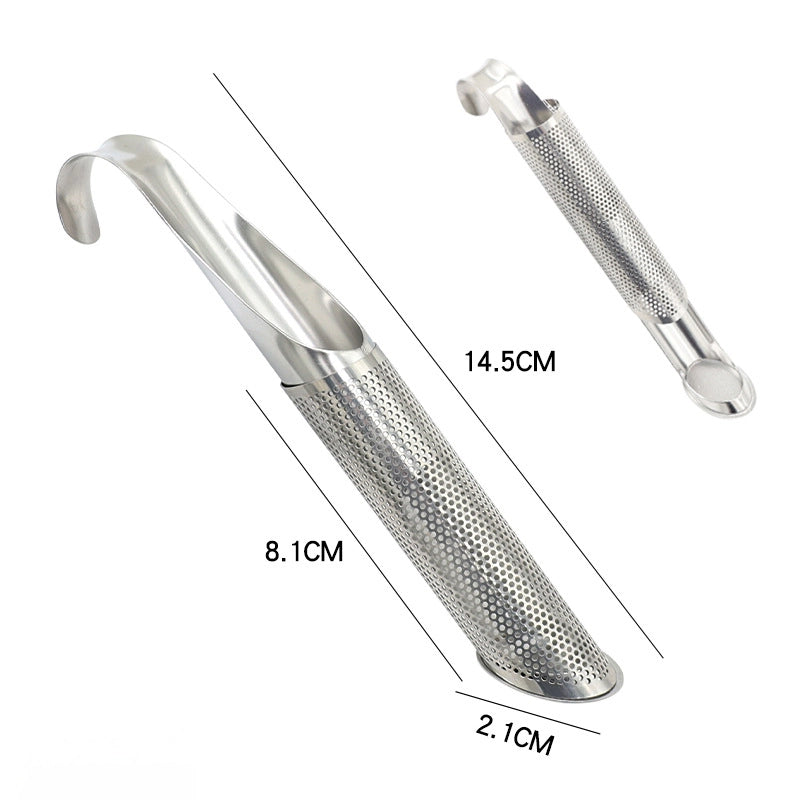Stainless Steel Pipe Hanging Tea Infuser, Tea Funnel, Handle Tea Strainer, Tea Spoon With Tea Handle, Tea Set