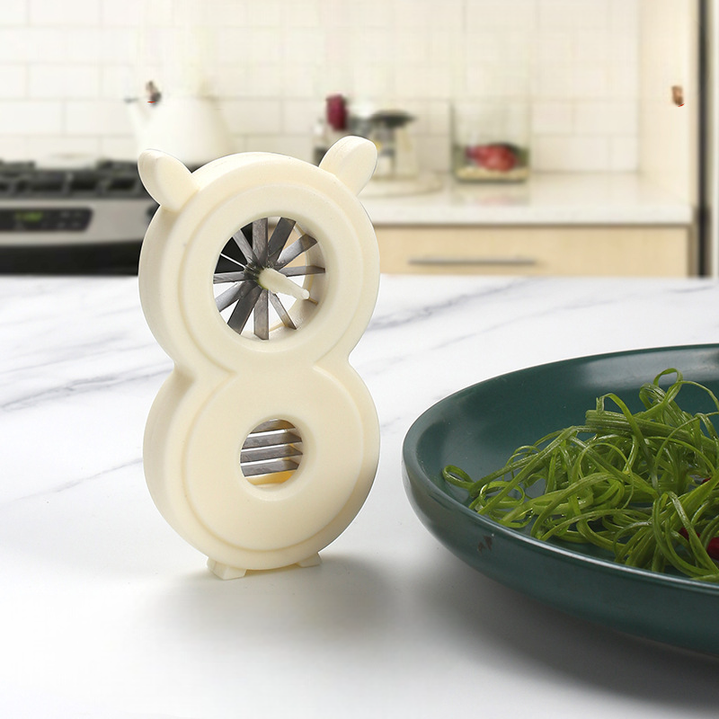 Plum Blossom Onion Cutter – Multi-Functional Scallion Knife & Bean Slicer, Shredded Onion Kitchen Tool, Douyin-Style Vegetable Cutter for Home Use
