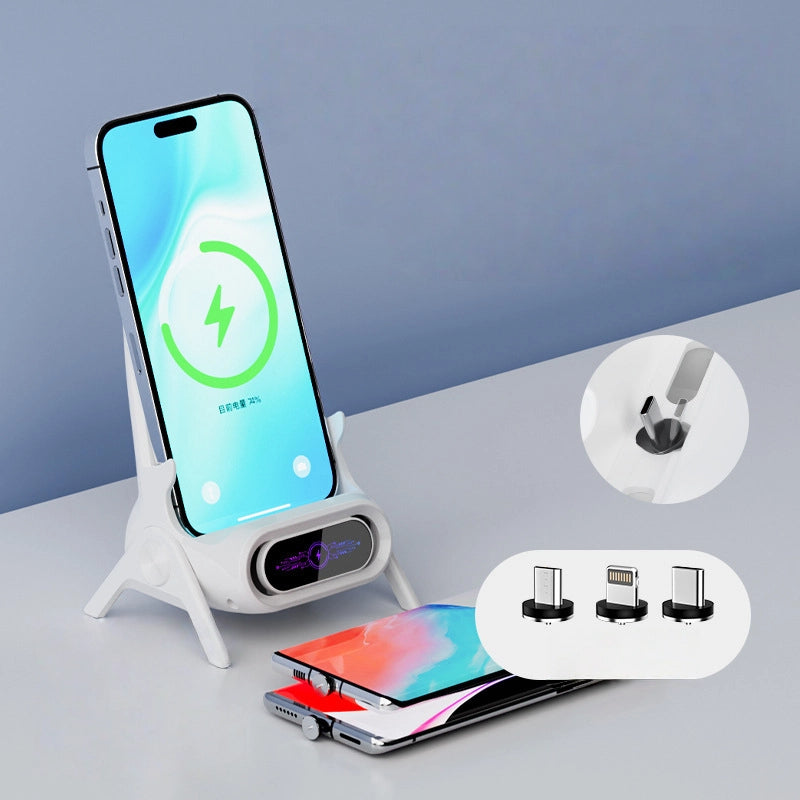 Dual Function, Wireless Charging Or Direct Charging Via Phone Port, Lazy Small Chair Stand, Desktop Horizontal And Vertical, Chasing Drama, Amplification