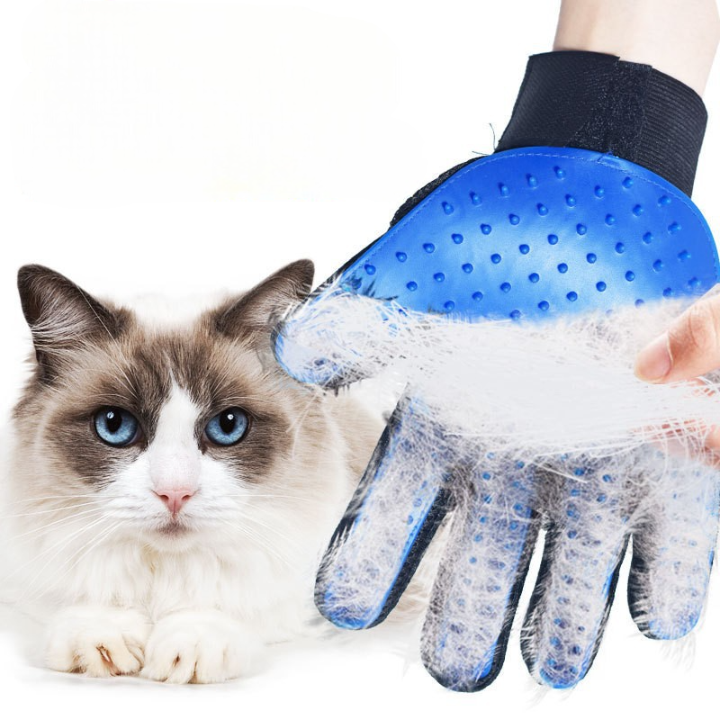 Pet Cleaning Brush, Rubber Pet Grooming Gloves, Cat and Dog Bathing Supplies