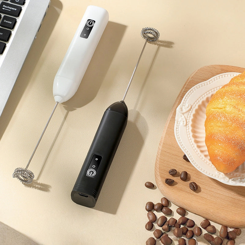 Handheld Electric Milk Frother – Cordless Mini Coffee Frother & Egg Beater – Foam Maker for Latte, Cappuccino, and More