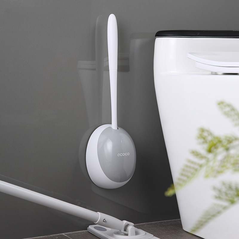 Toilet Brush, No Dead Angle, Household Wall-Mounted, Creative Bathroom Silicone Toilet Cleaning