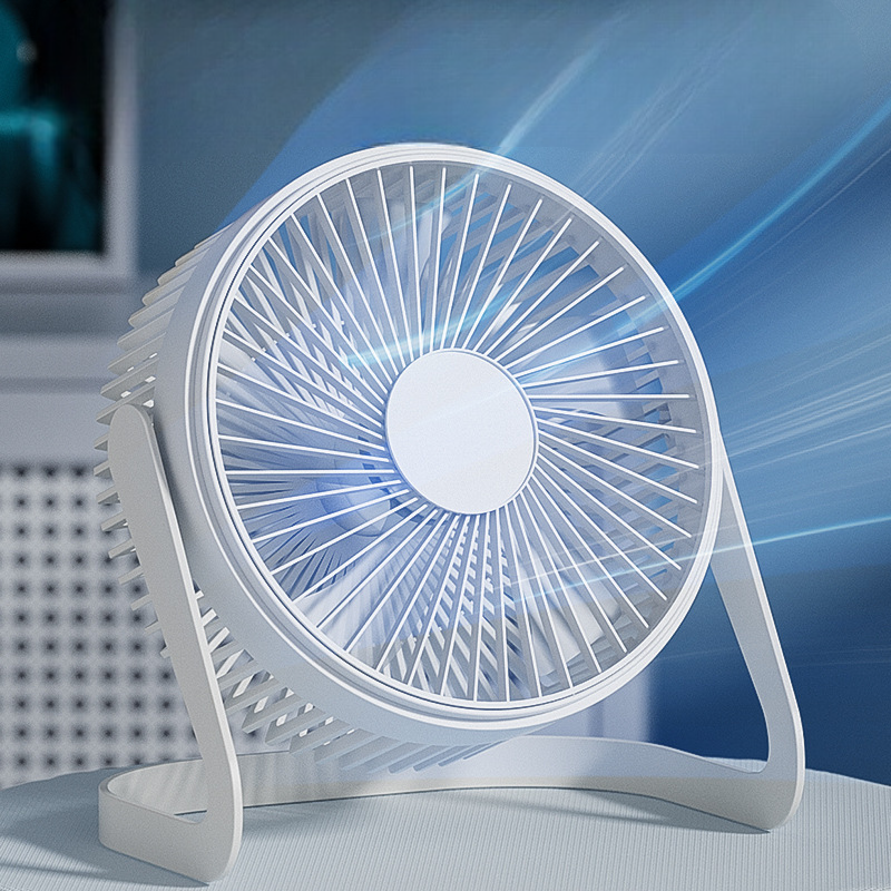 Fan USB Plug-In Mini Desktop, Silent Small Office Fan