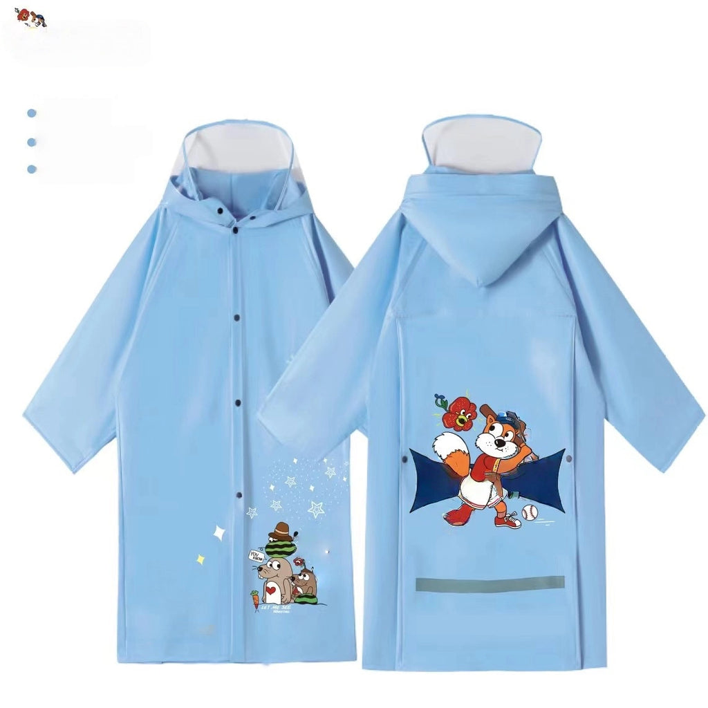 Children's Raincoat, Kindergarten, Primary And Secondary School Students, Boys And Girls, Large Brim