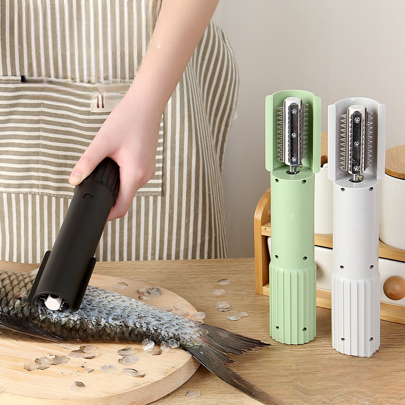 Household Electric Fish Scale Artifact, Handheld Rechargeable, Fully Automatic, Stainless Steel Knife Head, Fish Scale Remover