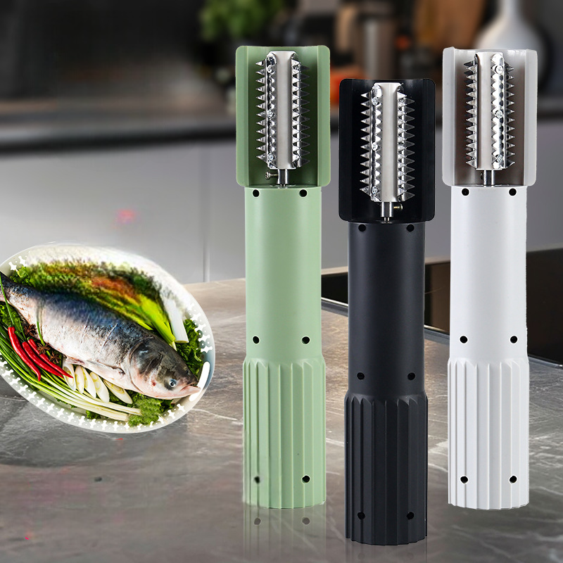 Household Electric Fish Scale Artifact, Handheld Rechargeable, Fully Automatic, Stainless Steel Knife Head, Fish Scale Remover