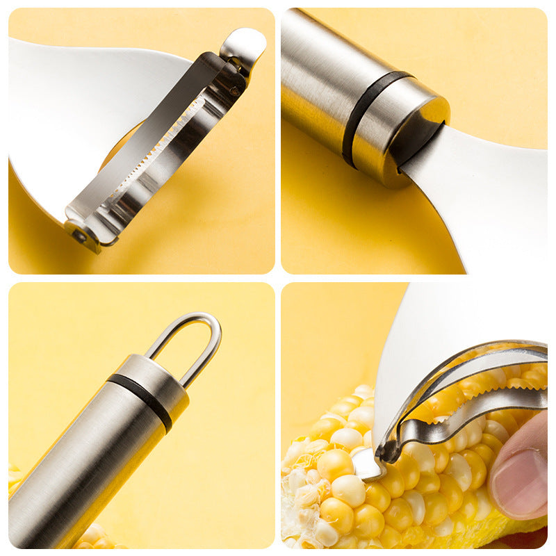 Stainless Steel Corn Peeling Artifact, Manual Corn Thresher, Corn Peeling Knife, Fishing Corn Peeling Kernels