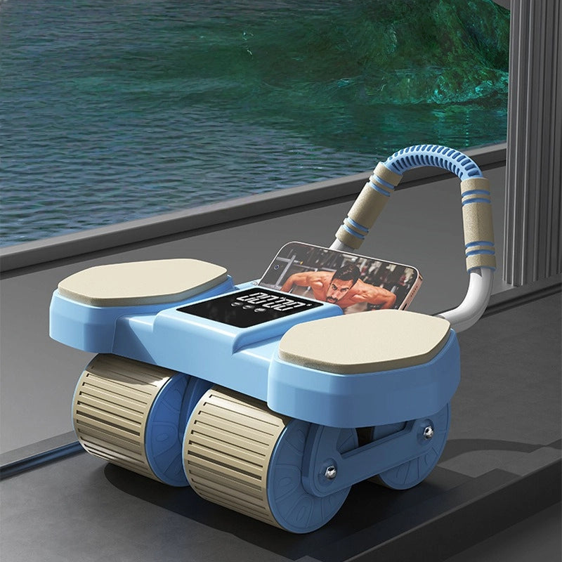 Abdominal Wheel Automatic Rebound Abdominal Device Thin Belly Curler Abdominal Muscle Training Fitness Equipment