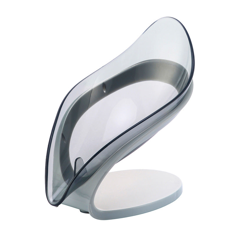 Leaf Soap Holder With Suction Cup, Punch-Free Design, No Water Accumulation, Bathroom And Laundry Storage Rack