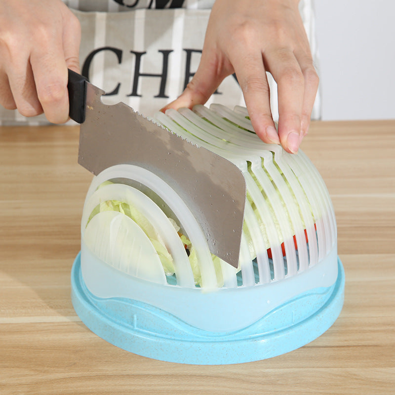 Creative Fruit Salad Bowl Cutter, Fruit and Vegetable Lazy Cutting Bowl, Vegetable Divider, Kitchen Tool