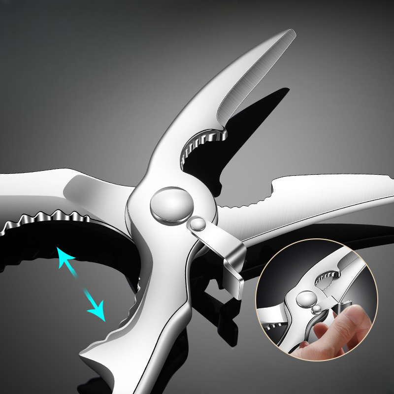 Stainless Steel Crab Set Crab Eating Tools Crab Scissors Crab Pliers Crab Fork Crab Knife Multi-Function Crab Set Multi-Purpose Crab Scissors