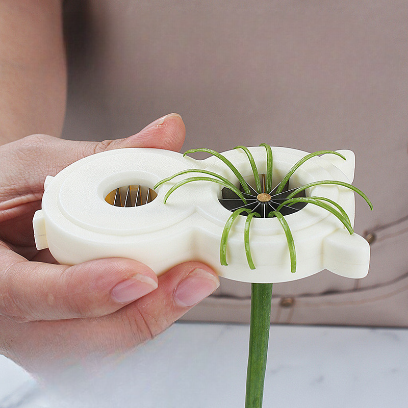 Plum Blossom Onion Cutter – Multi-Functional Scallion Knife & Bean Slicer, Shredded Onion Kitchen Tool, Douyin-Style Vegetable Cutter for Home Use