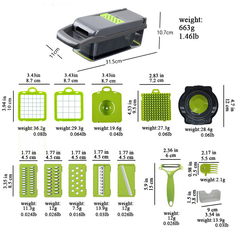 Popular Multi-Functional Kitchen Vegetable Cutting Tool, for Cutting Potatoes and Cucumbers into Strips and Shreds, for Household Multi-Purpose Slicing and Dicing