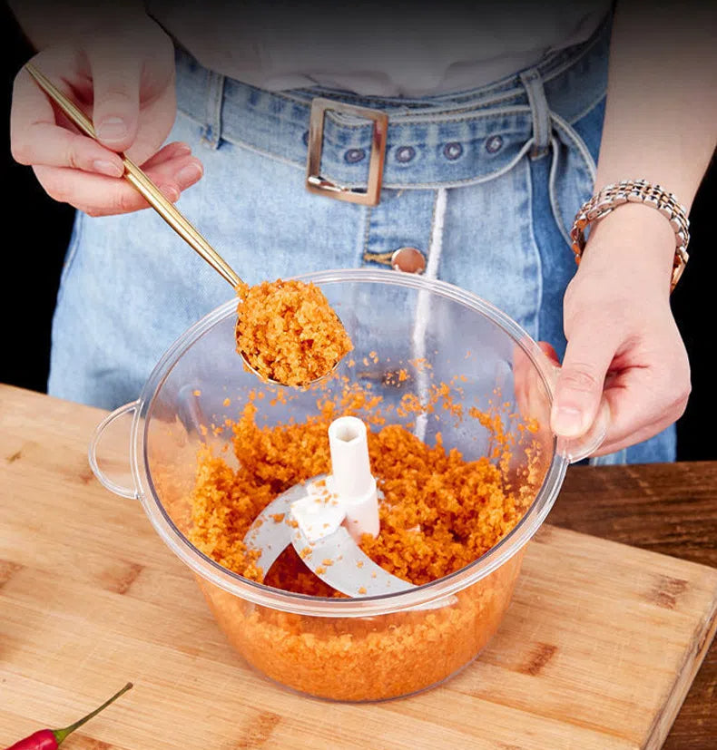 Manual Garlic Crusher And Meat Grinder, Multi-Function Baby Food Maker For Home Kitchen