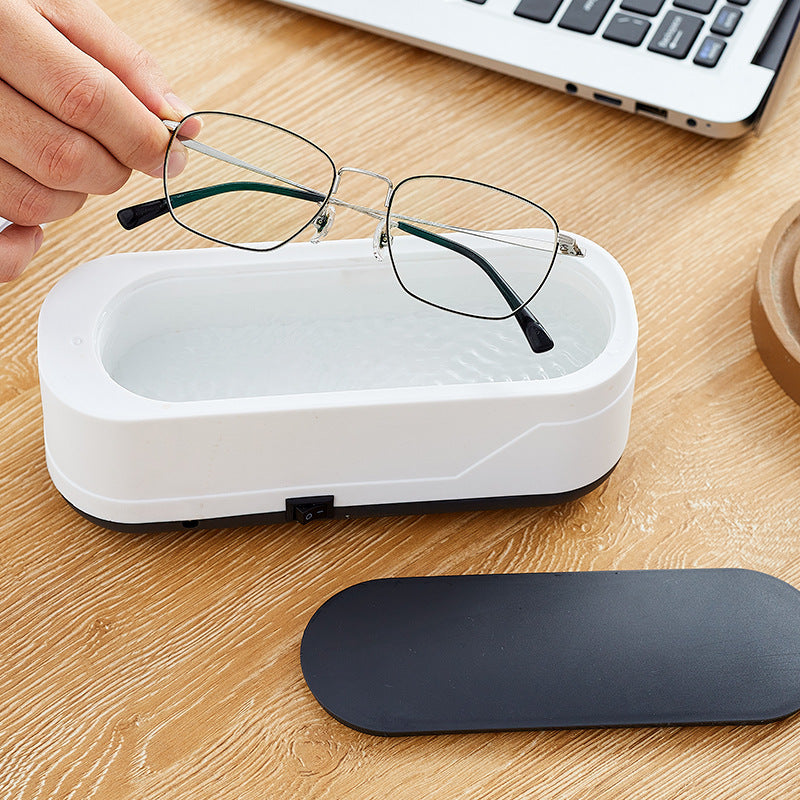 Mini Ultrasonic Contact Lens Cleaner – Portable Cleaning Machine for Braces, Jewelry, and Oil Stains – Home Vibration Cleaning Device