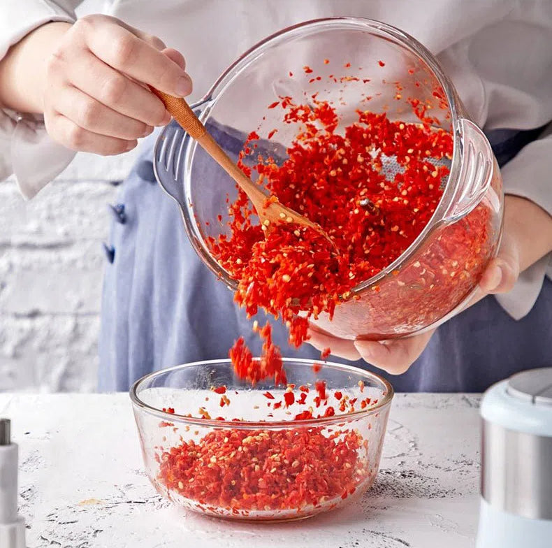 Manual Garlic Crusher And Meat Grinder, Multi-Function Baby Food Maker For Home Kitchen