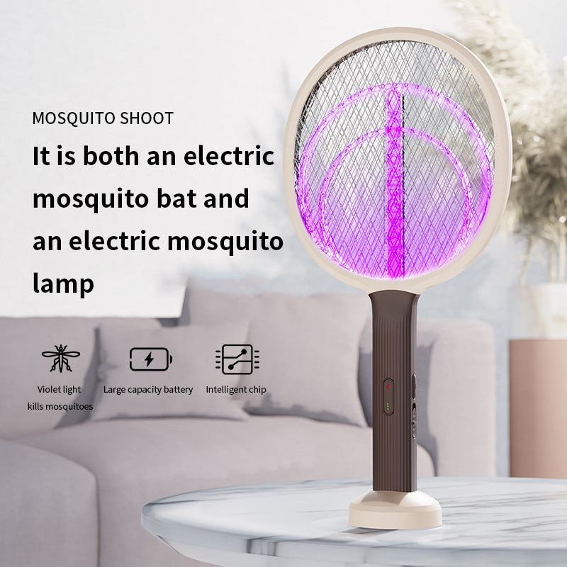 Folding Electric Mosquito Swatter, Rechargeable Household Mosquito Killer Lamp, Two-in-One USB Rechargeable, Electric Shock Type Mosquito Attractor, Wholesale Mosquito Swatter