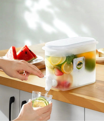 Cold Water Kettle with Faucet – Large Capacity Summer Beverage Dispenser for Refrigerator, Ice Water, Juice, Fruit Tea & Flower Tea Bucket for Home Use